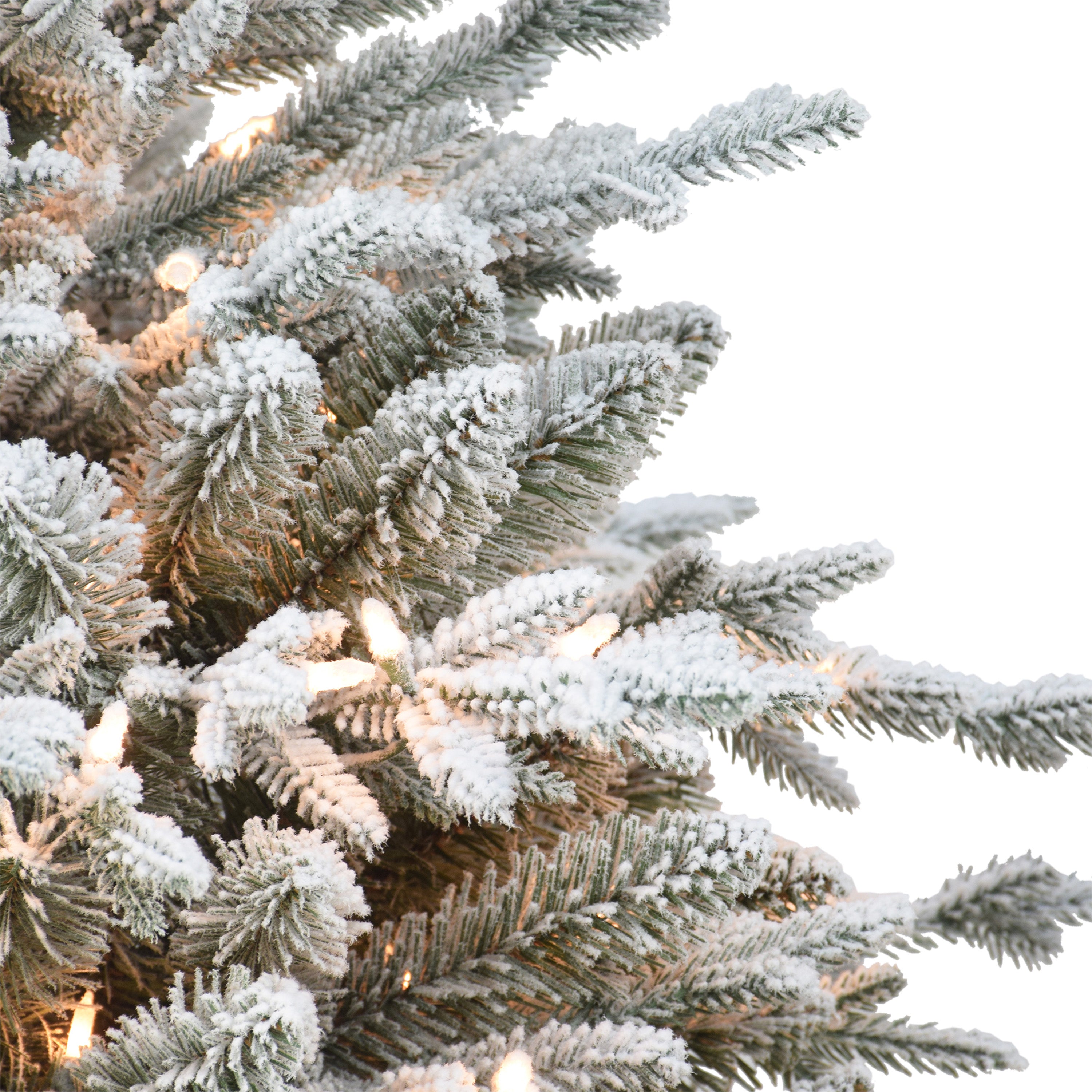 9ft Slim Flocked Northern Fir Christmas Tree
